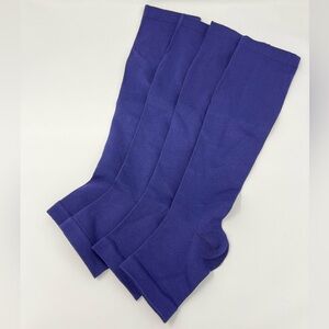 Dark Blue Compression Socks Open Toe Toeless Knee High Sock Flight Travel Gym 25